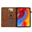Galaxy Tab A8 2022 Leather Case: Flowers & Bird Embossed Brown - 4
