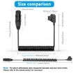 D-Tap to XLR 4 Pin Camera Monitor Coiled Power Cable, 1.5m (Black) - 2