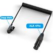 D-Tap to XLR 4 Pin Camera Monitor Coiled Power Cable, 1.5m (Black) - 3
