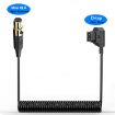 Coiled 1.5m D-Tap to Mini XLR 4 Pin Female Power Adapter Cable - 3