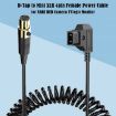 Coiled 1.5m D-Tap to Mini XLR 4 Pin Female Power Adapter Cable - 5