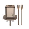 TOTUDESIGN HC-9 30W USB-A to Type-C GaN Fast Charger, UK Plug, Gold - 1