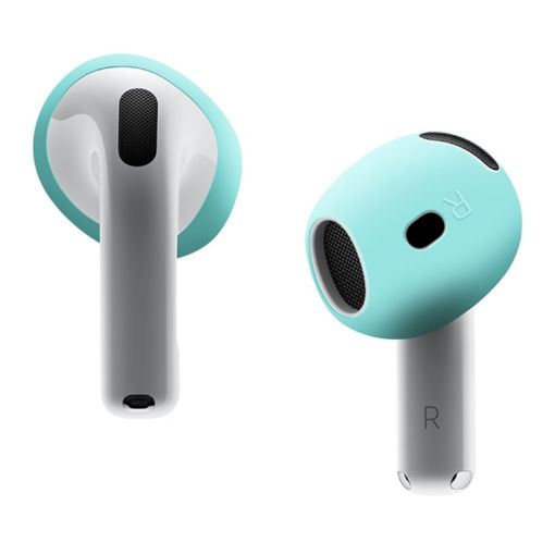 Mint Green Silicone Protective Case for AirPods 4 Ear Cap - 1