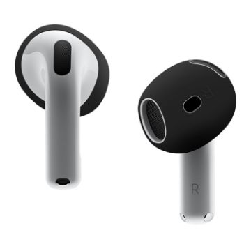 AirPods 4 Ear Cap Black Soft Silicone Protective Case - 1