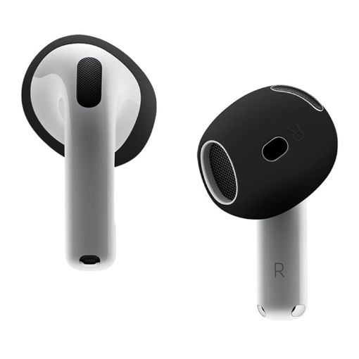 AirPods 4 Ear Cap Black Soft Silicone Protective Case - 1