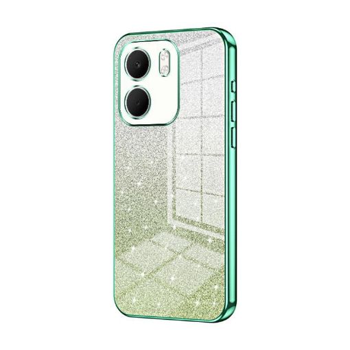 OPPO A5x 5G Electroplated Glitter Gradient Phone Case (Green) - 1