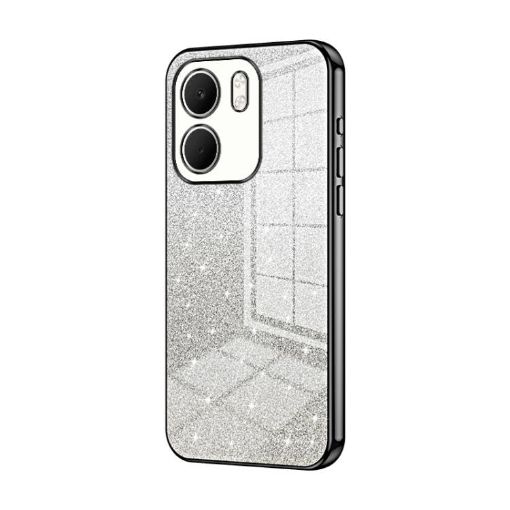 OPPO A5x 5G Glitter Electroplated Gradient Case (Black) - 1