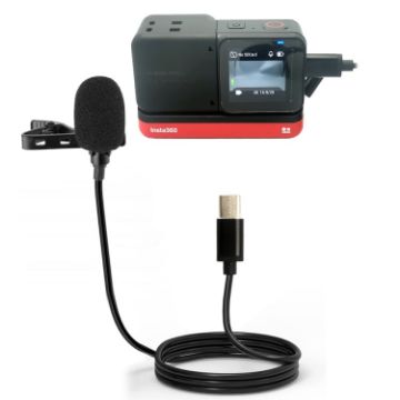 Insta360 ONE R Lavalier Clip Microphone Type-C (Black) - 1