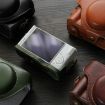 Sony ZV-1F Leather Camera Case Bag with Strap (Coffee) - 6