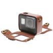 GoPro HERO7 Black/6/5 Leather Case with Strap & Buttons (Coffee) - 3