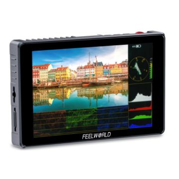 FEELWORLD S7 7" 12G-SDI HDMI Monitor 1600nit Touchscreen (Black) - 1