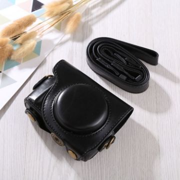 Canon G9X/G9X II Full Body Camera Leather Case Bag with Strap - 1