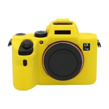 Yellow Soft Silicone Protective Case for Sony A7 III/ILCE-7M3/A7R III - 1