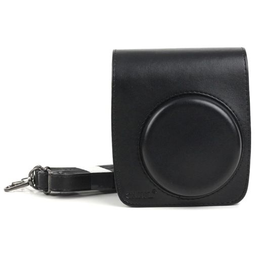 PU Leather Camera Bag for FUJIFILM Instax Mini 90, Black Strap - 1