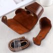 Sony A6400 Full Body Camera Case with Strap - Coffee PU Leather - 5