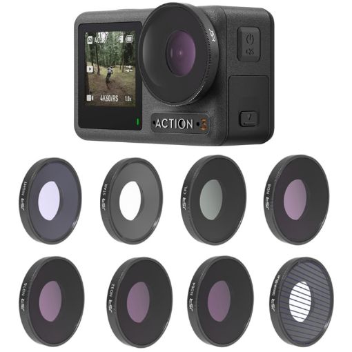 JSR 8-in-1 Lens Filter Set: CPL, ND8-ND64, Star, Night for DJI Osmo 3 - 1