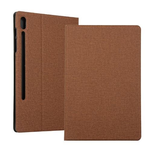 Brown Leather Case with Holder for Galaxy Tab S6 T860 - 1