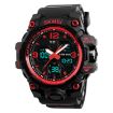 SKMEI 1155B Men's Red Waterproof Sports Watch with Large Dial - 1
