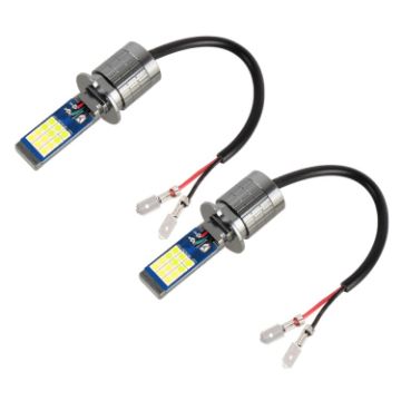 H3 2 PCS DC12-24V Car Fog Lights, White & Lime, 24LEDs SMD-3030 - 1