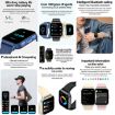 ZW36 Smart Watch 1.83" BT Call, Blood Oxygen/Pressure/Heart Rate Blue - 6