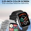 LC88 2" Square Screen Smart Watch, Health Monitoring, BT Call (Black) - 3