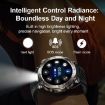 HT30 1.7" IP68 Smart Watch, Steel Band, Flashlight, Compass (Black) - 6