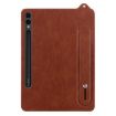 Samsung Galaxy Tab S10+/S9+/S8+ Leather TPU Case with Wristband (Brown) - 2