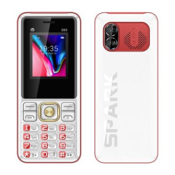 D63 Elder Keypad Phone, 1.77", 3600mAh, SOS, UK Plug (Red) - 1