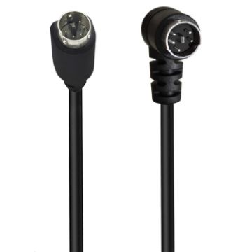 Mini DIN 5 Pin A/V Cable, 1.8m (Straight to Elbow) - 1