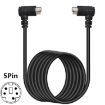 3m Mini DIN 5 Pin A/V Cable (Male to Female Elbow) - 3