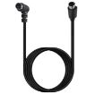 1.8m Mini DIN 7 Pin S-Video, Straight to Elbow Audio/Video Cable - 2