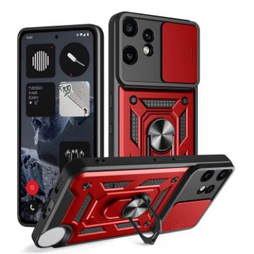 Nothing CMF Phone 2 Pro Case - Red, Sliding Camera Cover Design - 1