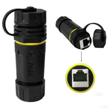 Cat7 RJ45 Shielded Ethernet Coupler Waterproof LAN Connector - 1