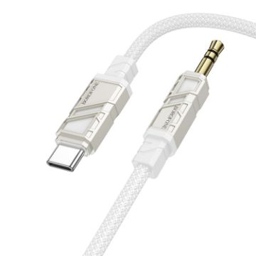 Borofone BL22 1m Zinc Alloy 3.5mm to USB-C Audio Cable (White) - 1