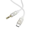 Borofone BL22 1m Zinc Alloy 3.5mm to USB-C Audio Cable (White) - 4