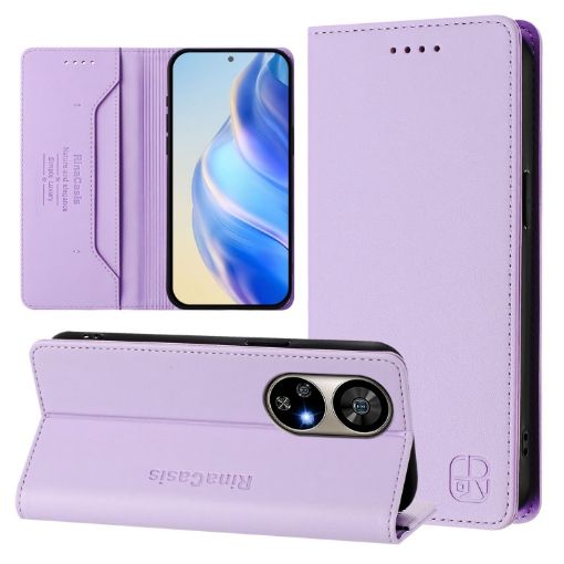 Ulefone Note 17 Pro Dual-Fold Magnetic RFID Leather Case (Purple) - 1