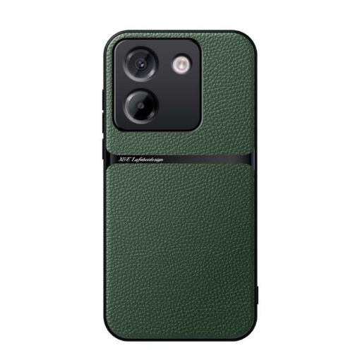 Xiaomi Poco M7 Pro 5G Shockproof Litchi Leather Phone Case Green - 1