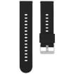 18mm Black Silicone Watch Band with Solid Steel Buckle - 1