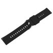 20mm Black Silicone Watch Band with Steel Buckle - 3