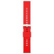 22mm Red Silicone Watch Band with Solid Color Steel Buckle - 2