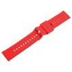 22mm Red Silicone Watch Band with Solid Color Steel Buckle - 3