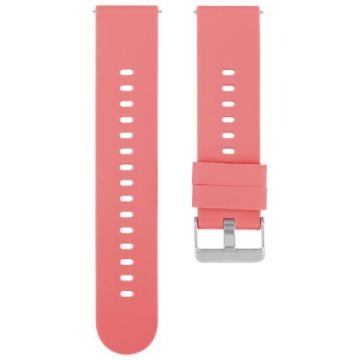 22mm Coral Silicone Watch Band with Steel Buckle - 1