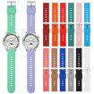 22mm Coral Silicone Watch Band with Steel Buckle - 4
