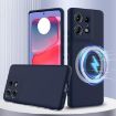 Motorola Edge 50 Pro Navy Blue Shockproof Magsafe Silicone Case - 1