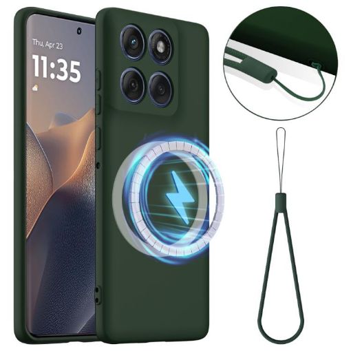 Motorola Edge 60 Pro Shockproof Magsafe Phone Case - Dark Green - 1