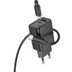 hoco N61 PD20W+QC3.0 Charger Set with 1m Type-C Cable EU Plug Black - 2