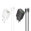 hoco N61 PD20W+QC3.0 Charger EU Plug with 1m Type-C to 8 Pin Cable - 4