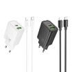 hoco N63 PD30W+QC3.0 Charger EU Plug with 1m Type-C to 8 Pin Cable - 4