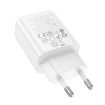 hoco N63 Dual Port Charger PD30W+QC3.0, EU Plug White - 2