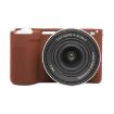 Sony ZV-E10 II/ZV-E10M2 Litchi Texture Silicone Case (Coffee) - 1
